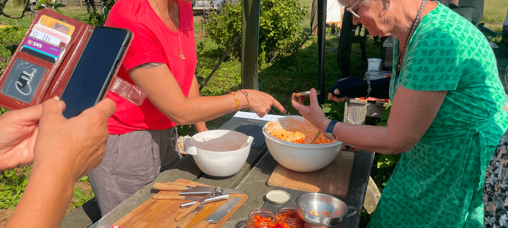 Workshop kimchi maken buiten